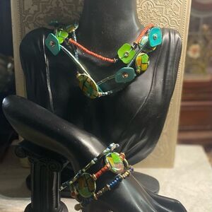 Zebra by Treska Statement Necklace & Bracelets